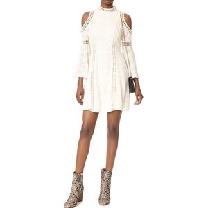Alice + Olivia cold shoulder embroidered dress